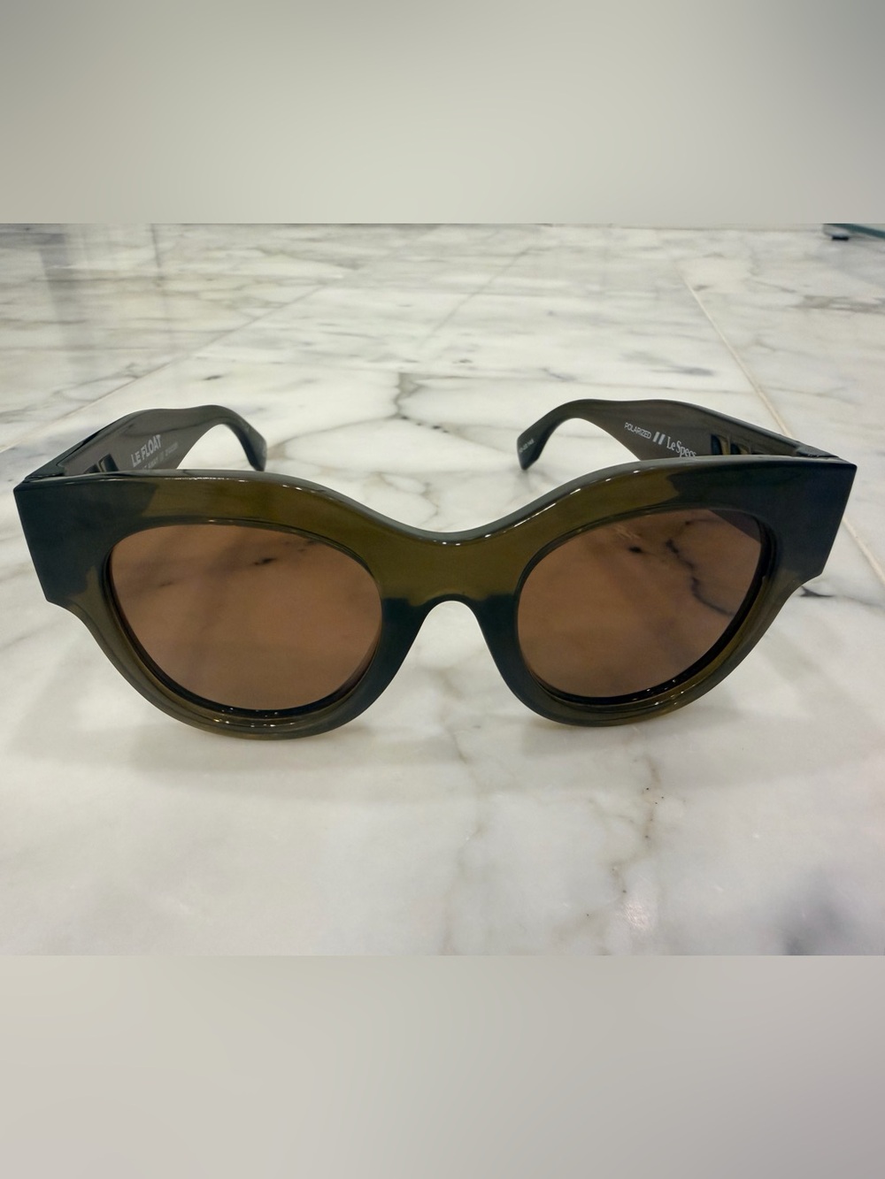Le Specs Polarized Float Away Sunglasses, Olive Green